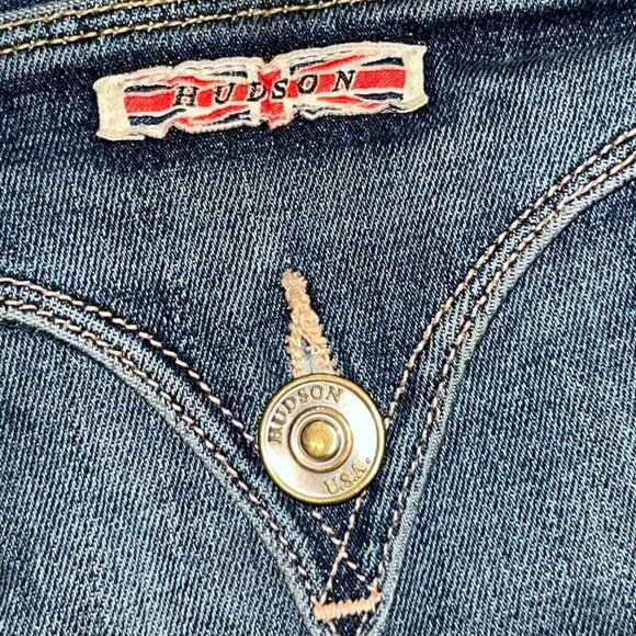 Vintage Y2K HUDSON CROXLEY MID THIGH SHORT - STEEL - Shade A - EUC - Size 25 - Picture 10 of 15